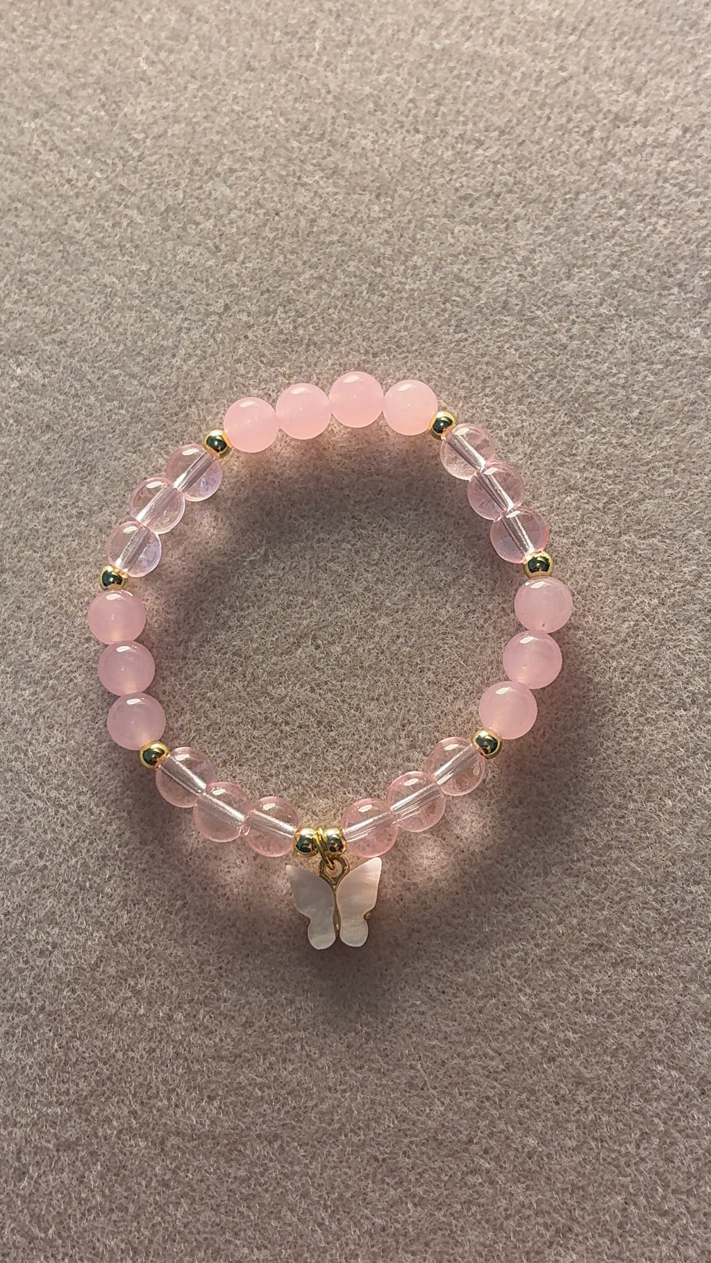 Pink butterfly bracelet