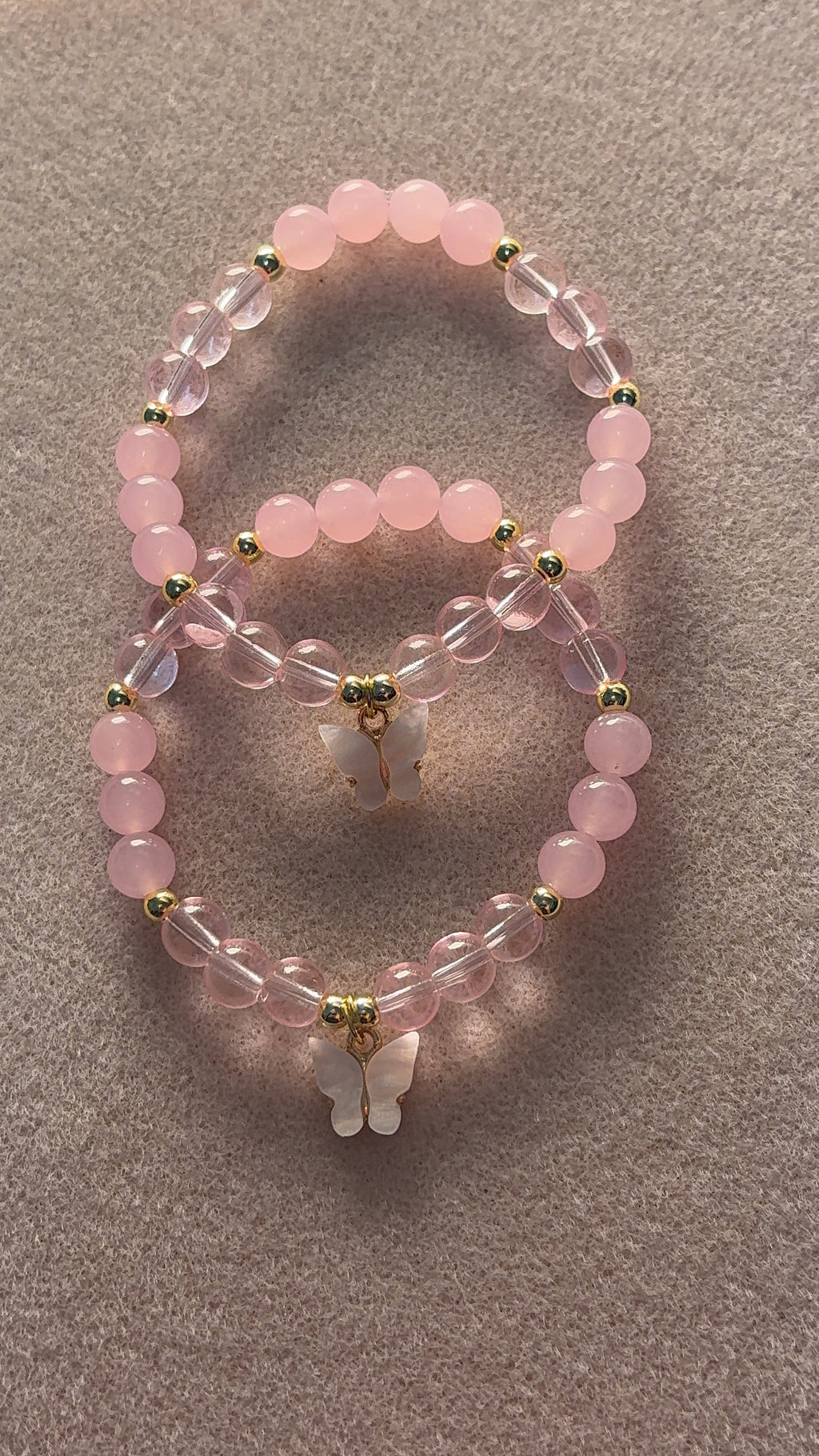 Pink butterfly bracelet