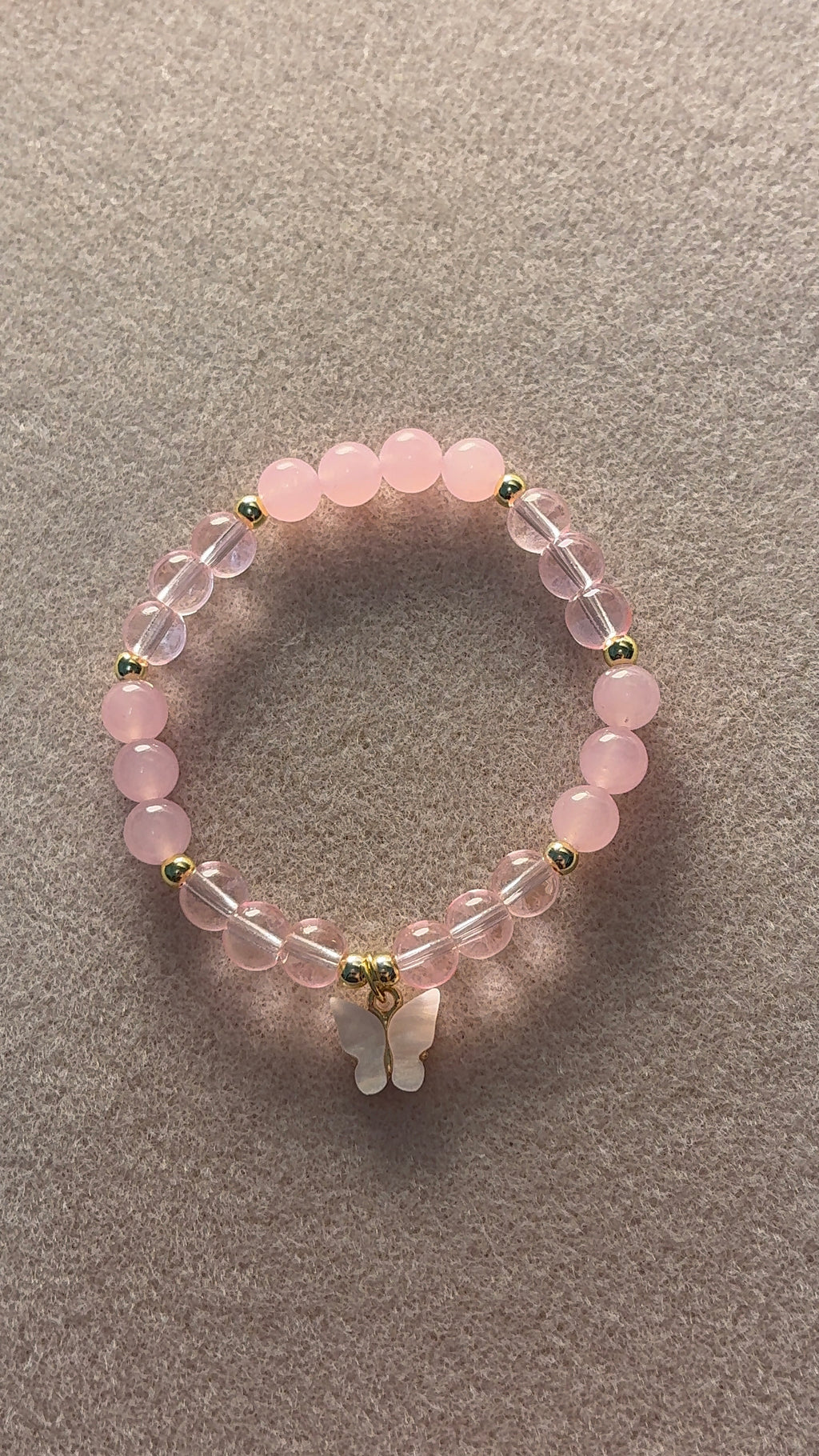 Pink butterfly bracelet