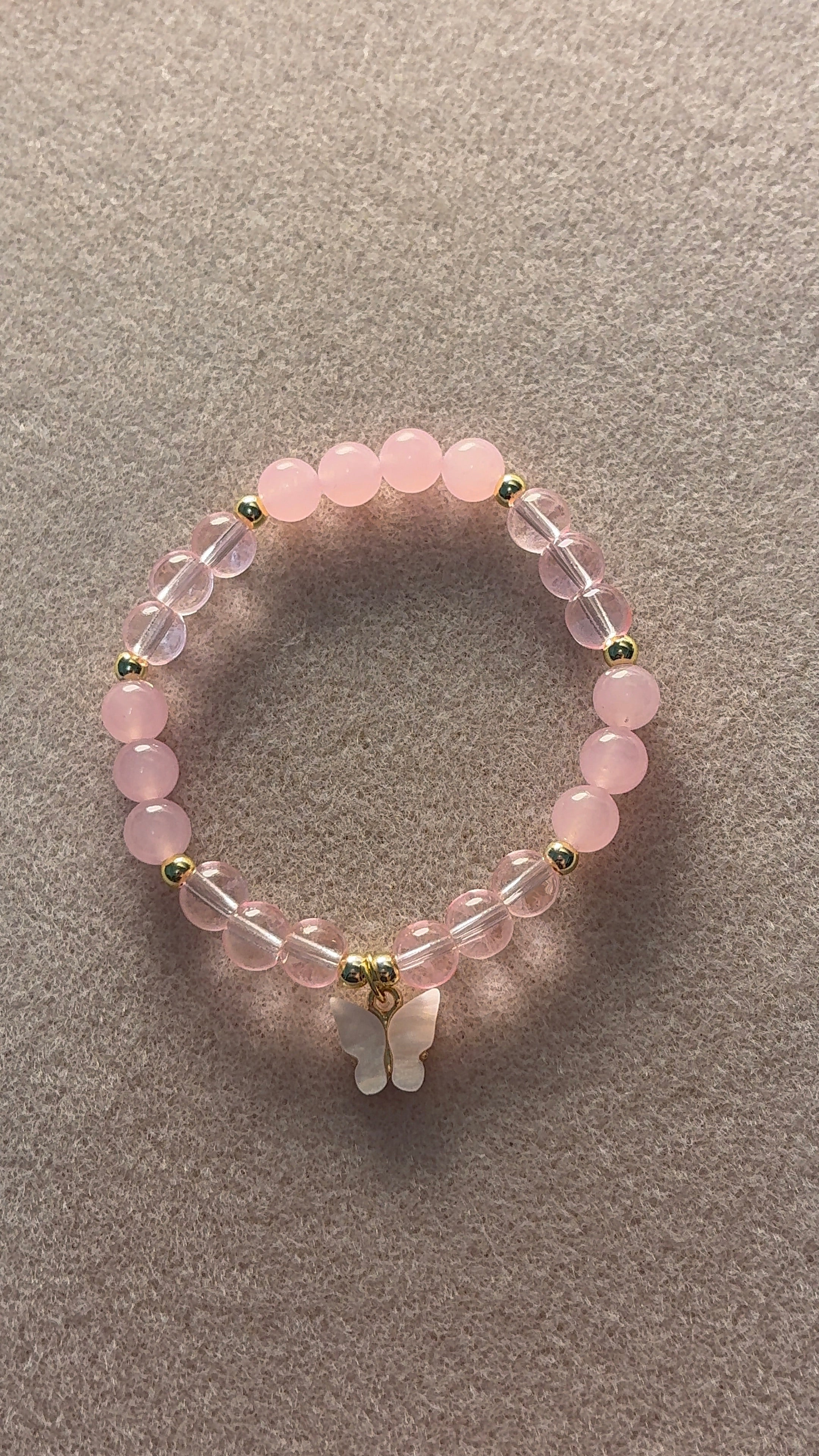 Pink butterfly bracelet