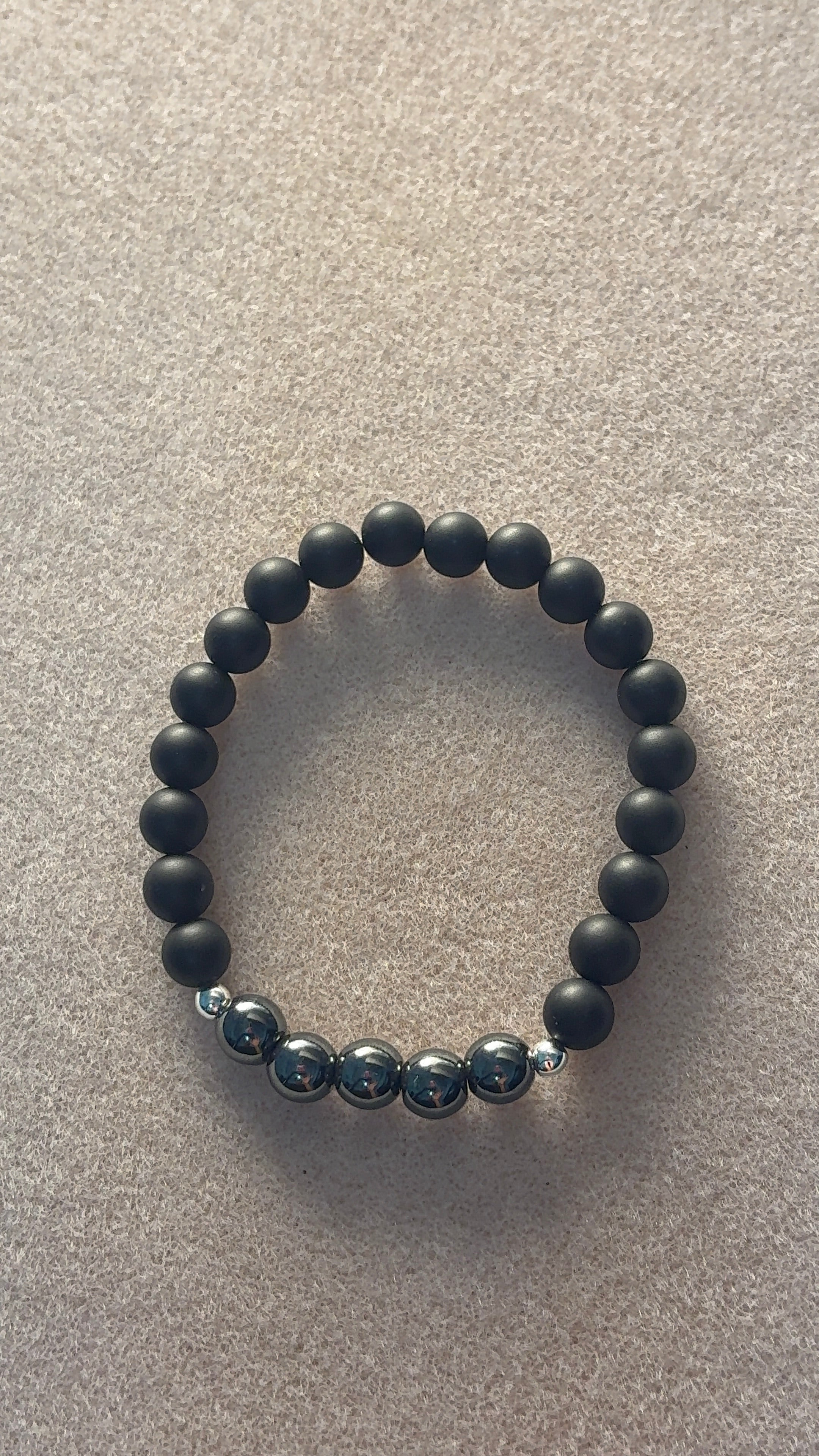 Unisex bracelet - Non magnetic synthetic hematite