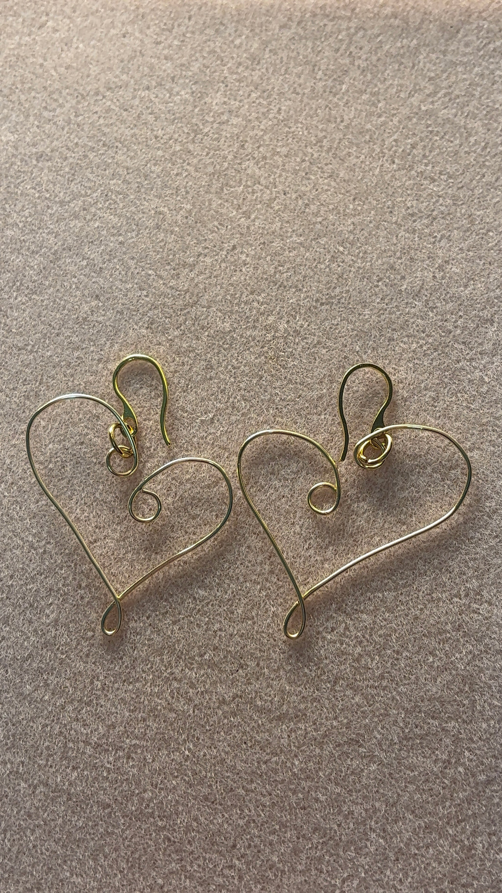 Wire Heart Earrings