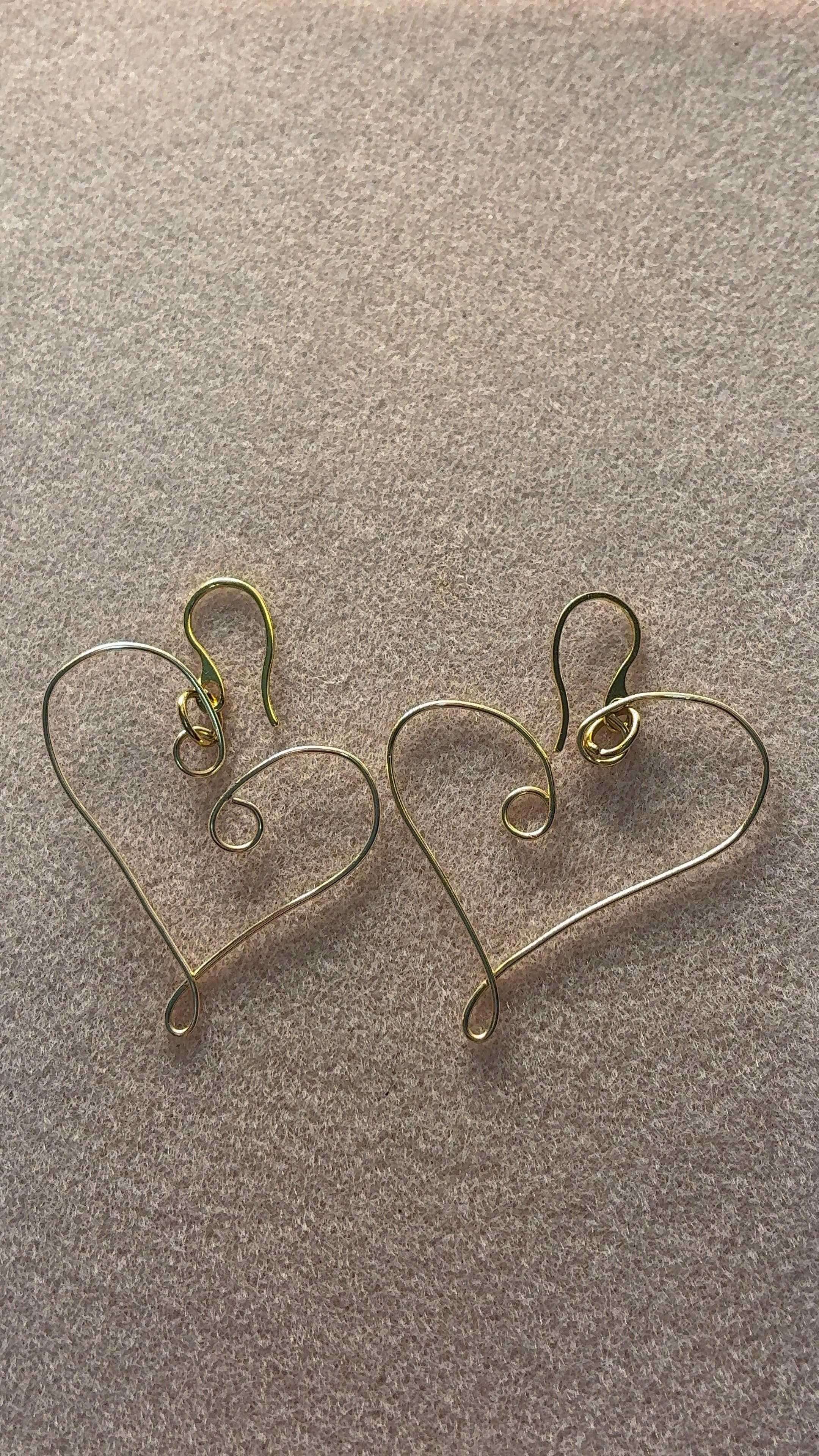 Wire Heart Earrings