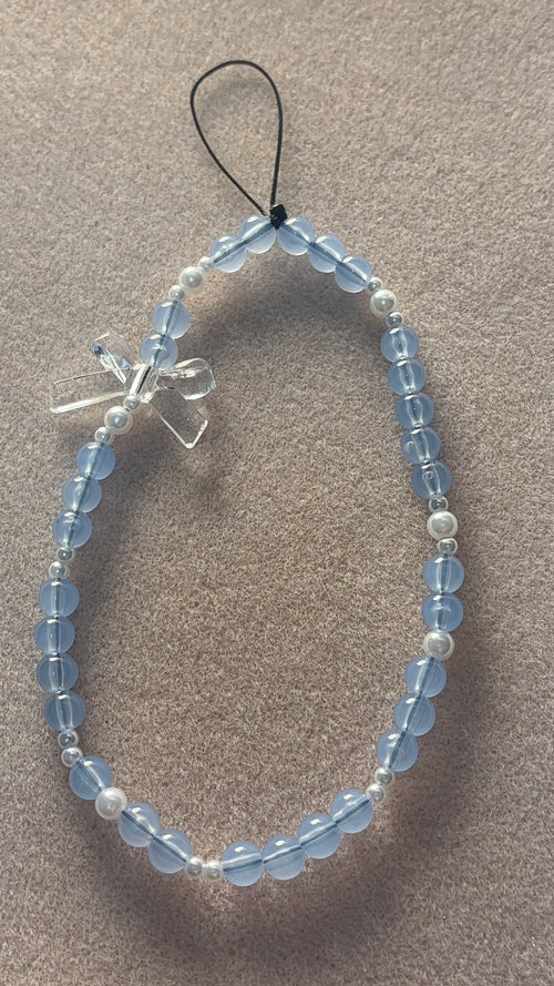 Blue - bow phone charm