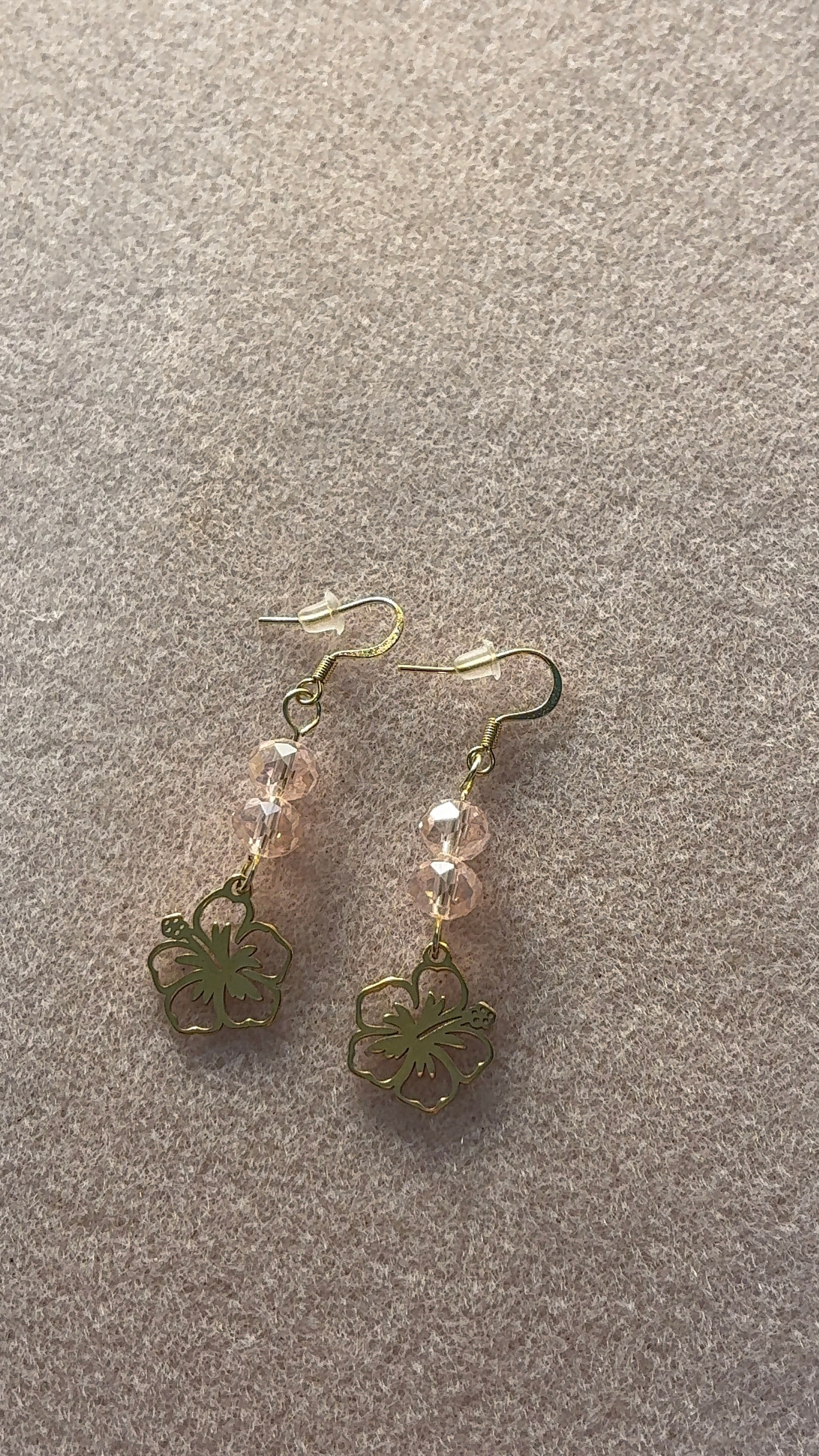 Hibiscus earrings