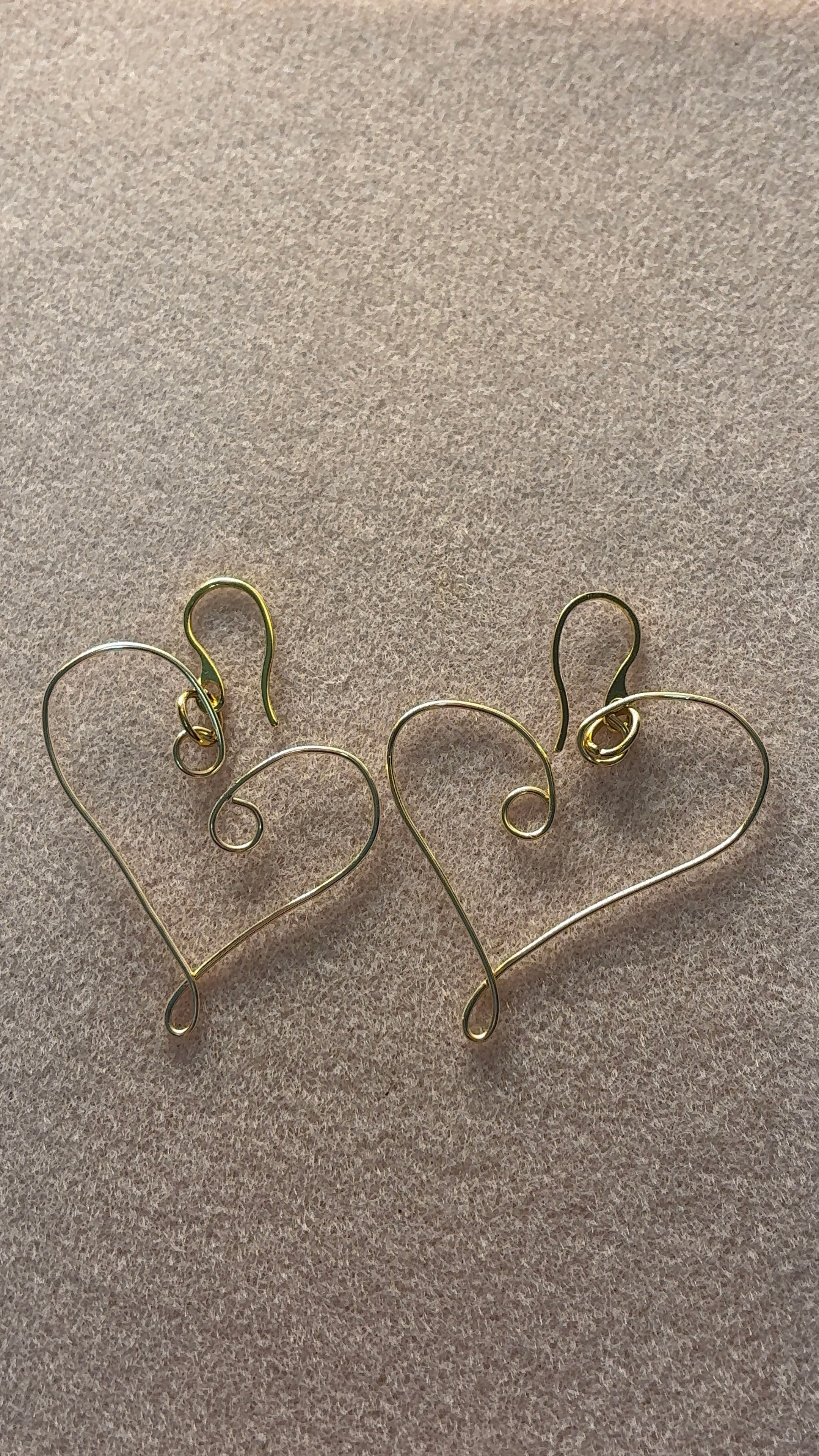 Wire Heart Earrings